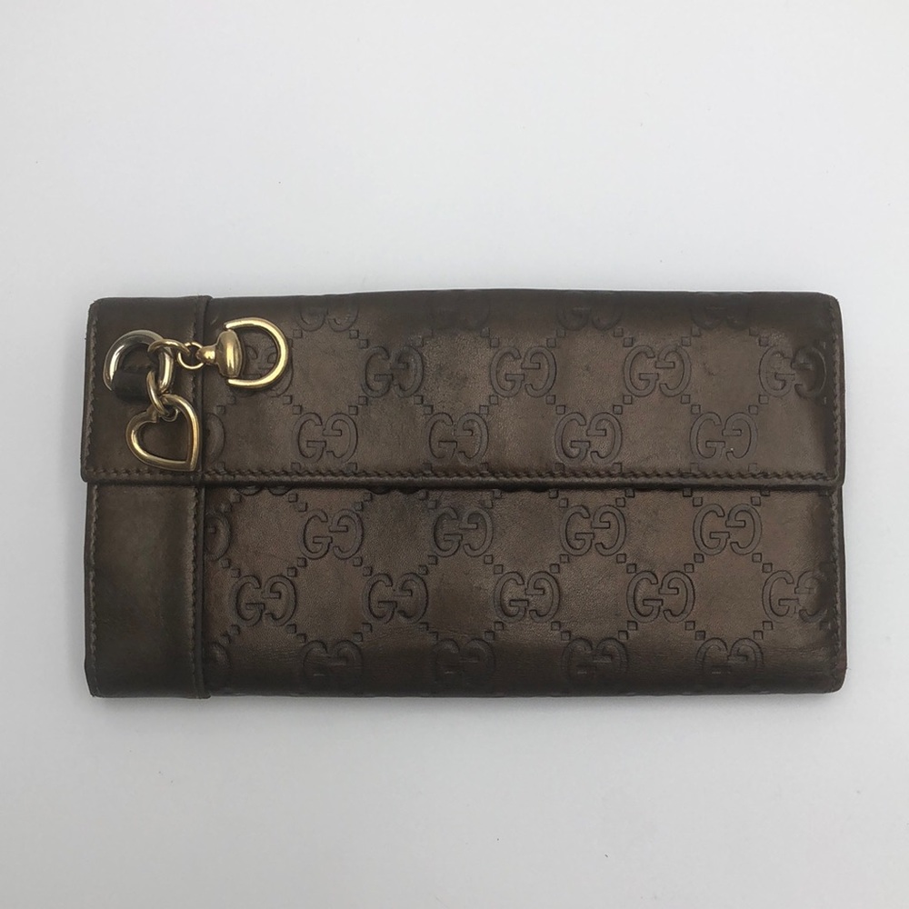 Gucci brown long wallet